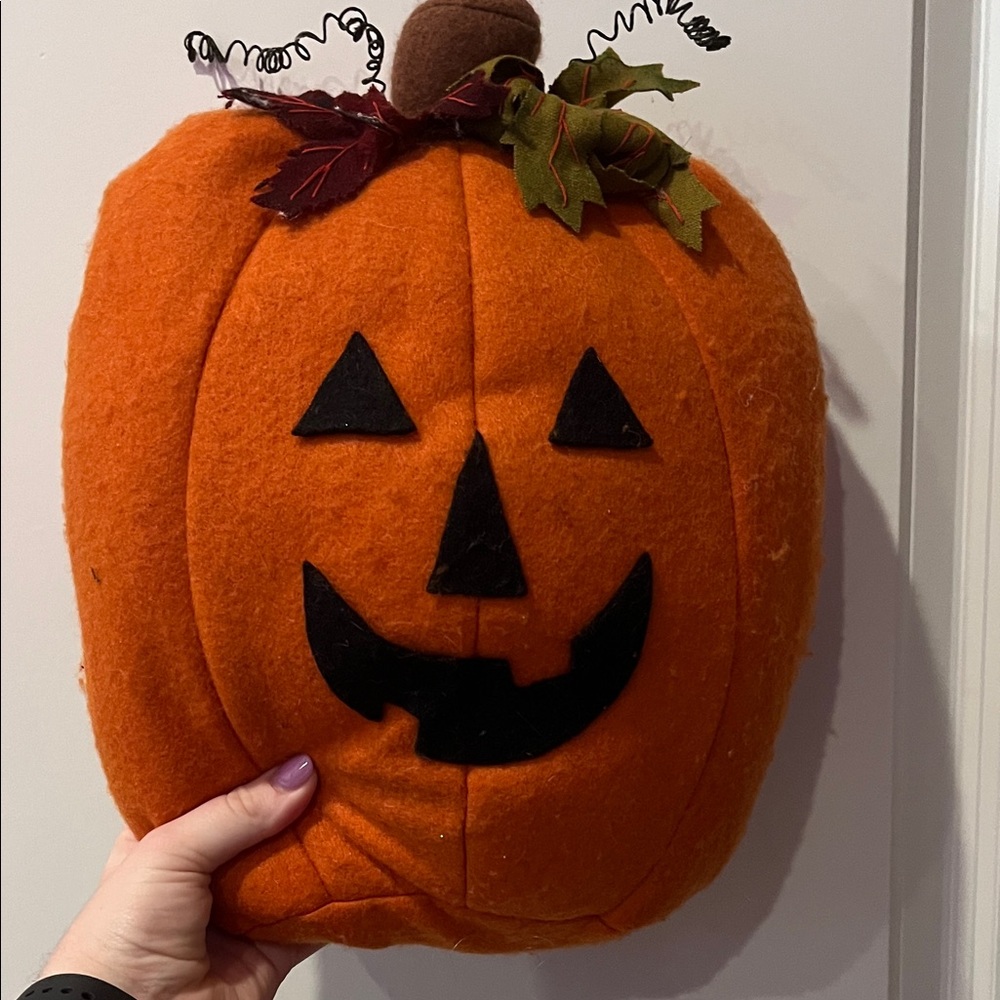 Orange Pumpkin Plush Decor